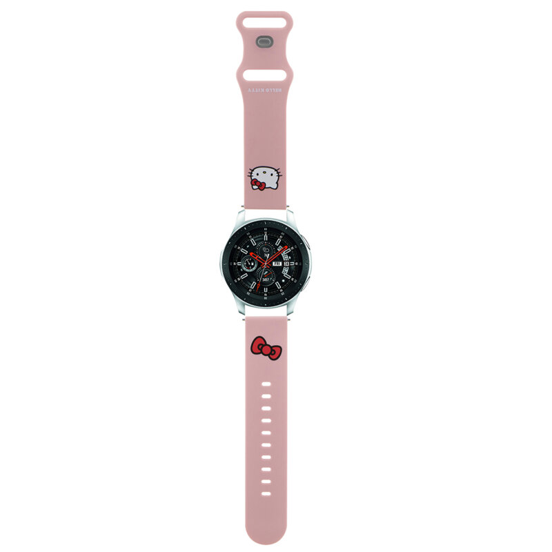 Curea Fossil Hybrid 22mm Hello Kitty Strap Silicone, roz