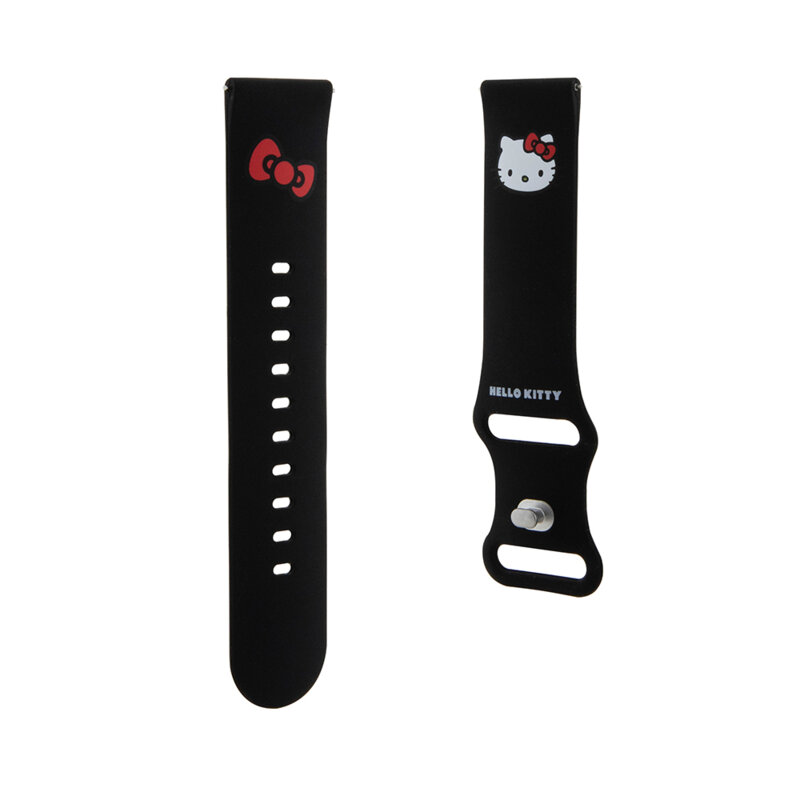 Curea Huawei Watch GT 3 Pro 46mm Hello Kitty Strap Silicone, negru
