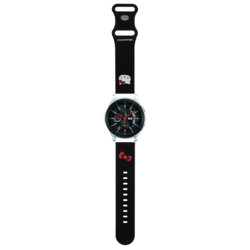 Curea Fossil Hybrid 22mm Hello Kitty Strap Silicone, negru