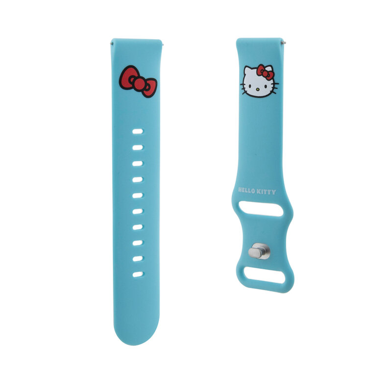 Curea Huawei Watch GT 2 42mm Hello Kitty Strap Silicone, albastru