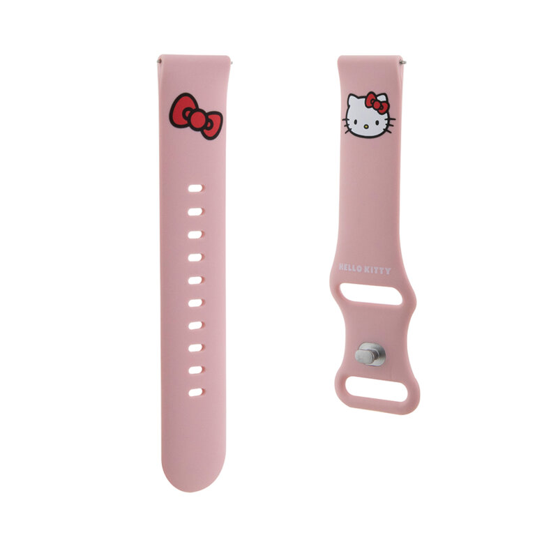 Curea Samsung Galaxy Watch Active 2 44mm Hello Kitty Strap Silicone, roz