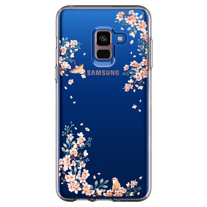 Bumper Samsung Galaxy A8 2018 Spigen Liquid Crystal Blossom - Nature