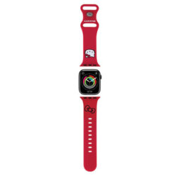Curea Apple Watch 1 38mm Hello Kitty Strap Silicone Kitty Head, rosu, HKAWMSCHBLR