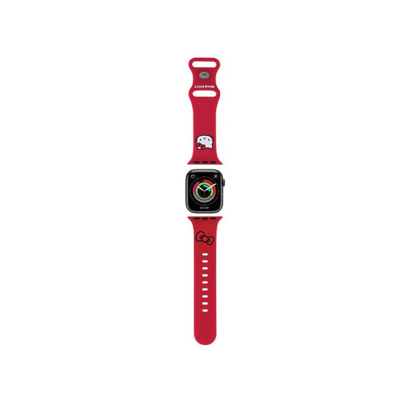Curea Apple Watch 1 38mm Hello Kitty Strap Silicone Kitty Head, rosu, HKAWMSCHBLR