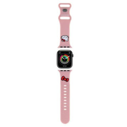 Curea Apple Watch 1 38mm Hello Kitty Strap Silicone Kitty Head, roz, HKAWMSCHBLP