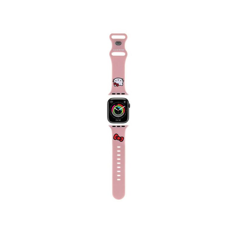 Curea Apple Watch 1 38mm Hello Kitty Strap Silicone Kitty Head, roz, HKAWMSCHBLP