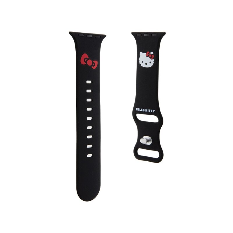 Curea Apple Watch SE 40mm Hello Kitty Strap Silicone, negru