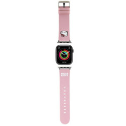 Curea Apple Watch 1 38mm Hello Kitty Strap Leather Kitty Head, roz, HKAWMPGKHP