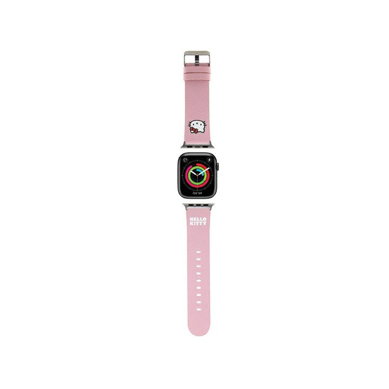 Curea Apple Watch 1 38mm Hello Kitty Strap Leather Kitty Head, roz, HKAWMPGKHP