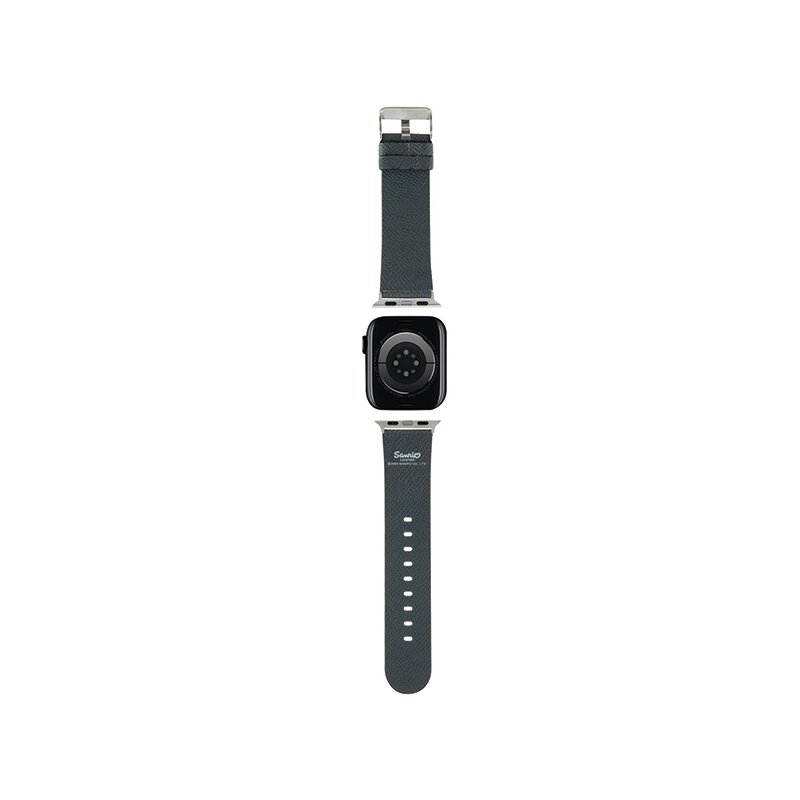 Curea Apple Watch 1 38mm Hello Kitty Strap Leather Kitty Head, negru, HKAWMPGKHK