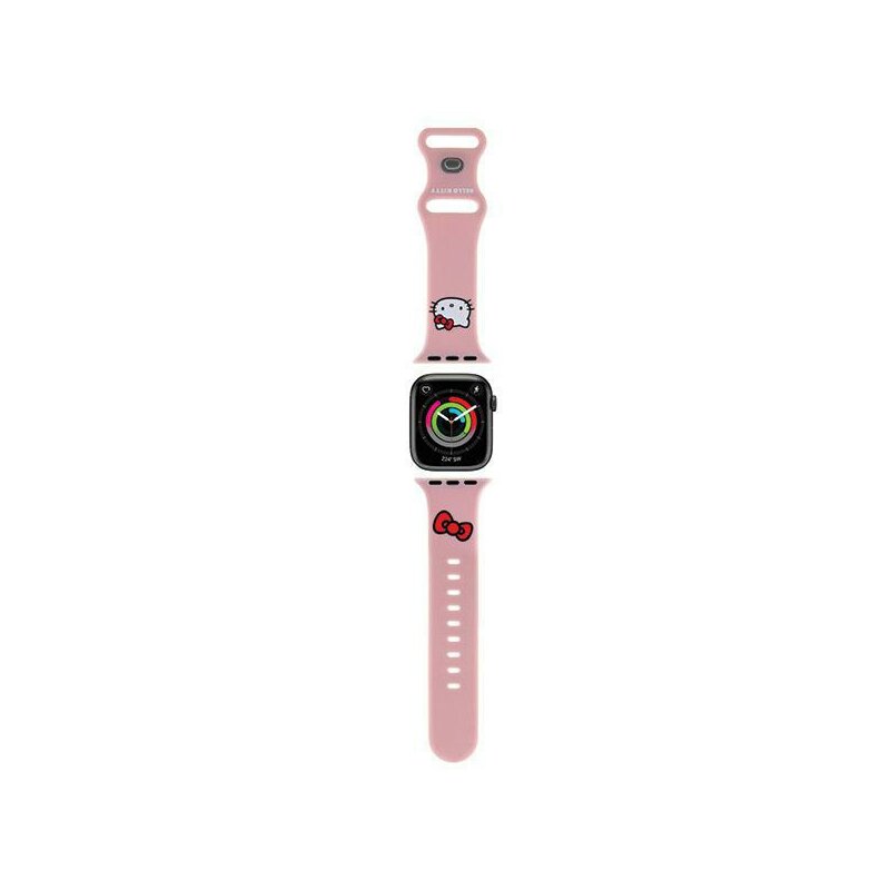 Curea Apple Watch 6 44mm Hello Kitty Strap Silicone, roz