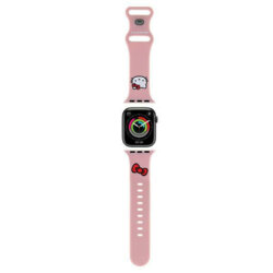 Curea Apple Watch Ultra Hello Kitty Strap Silicone, roz