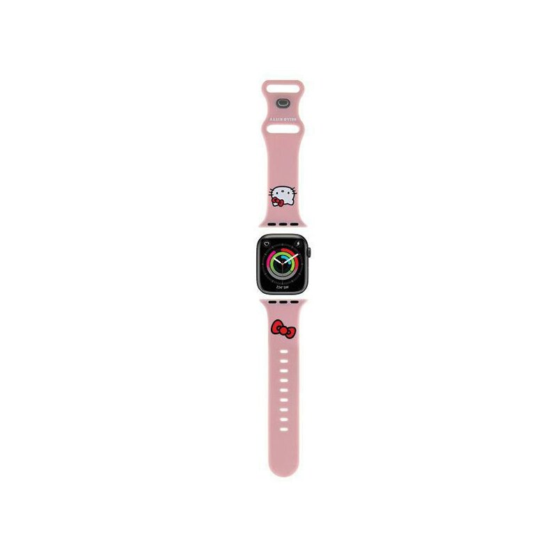 Curea Apple Watch 3 42mm Hello Kitty Strap Silicone, roz