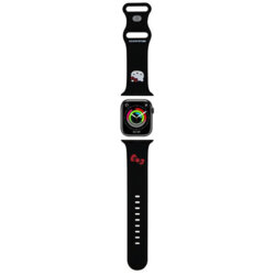 Curea Apple Watch 6 44mm Hello Kitty Strap Silicone, negru