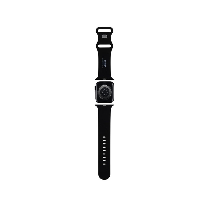 Curea Apple Watch 10 46mm Hello Kitty Strap Silicone, negru