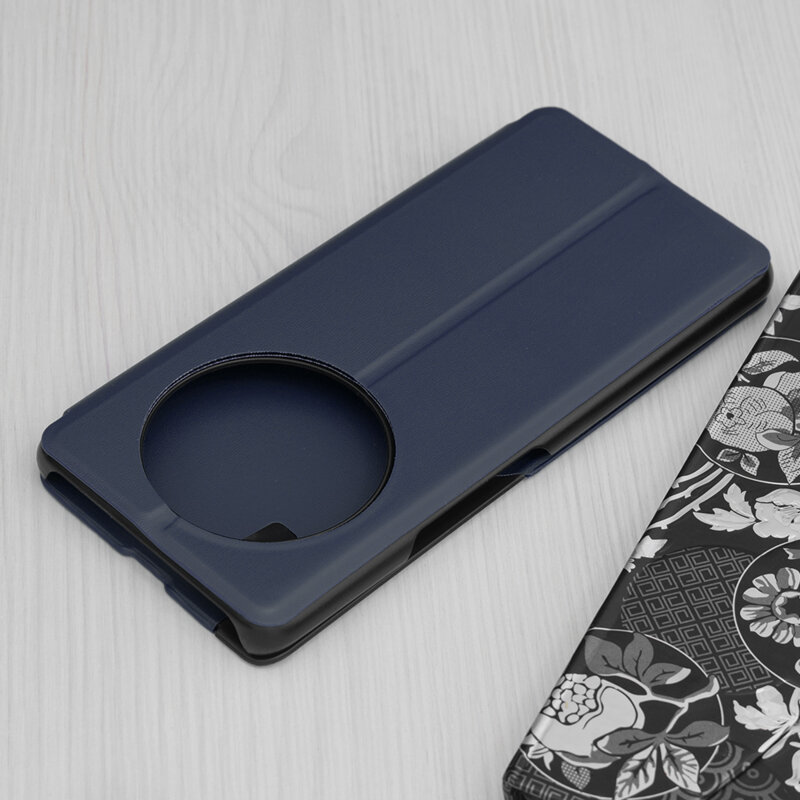 Husa Honor X9c Eco Leather View flip tip carte, albastru