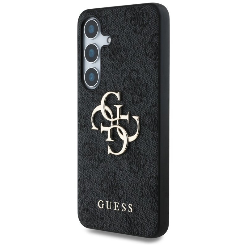 Husa originala Guess Samsung Galaxy S25 Hardcase 4G Big Metal Logo, negru, GUHCS25S4GMGGR