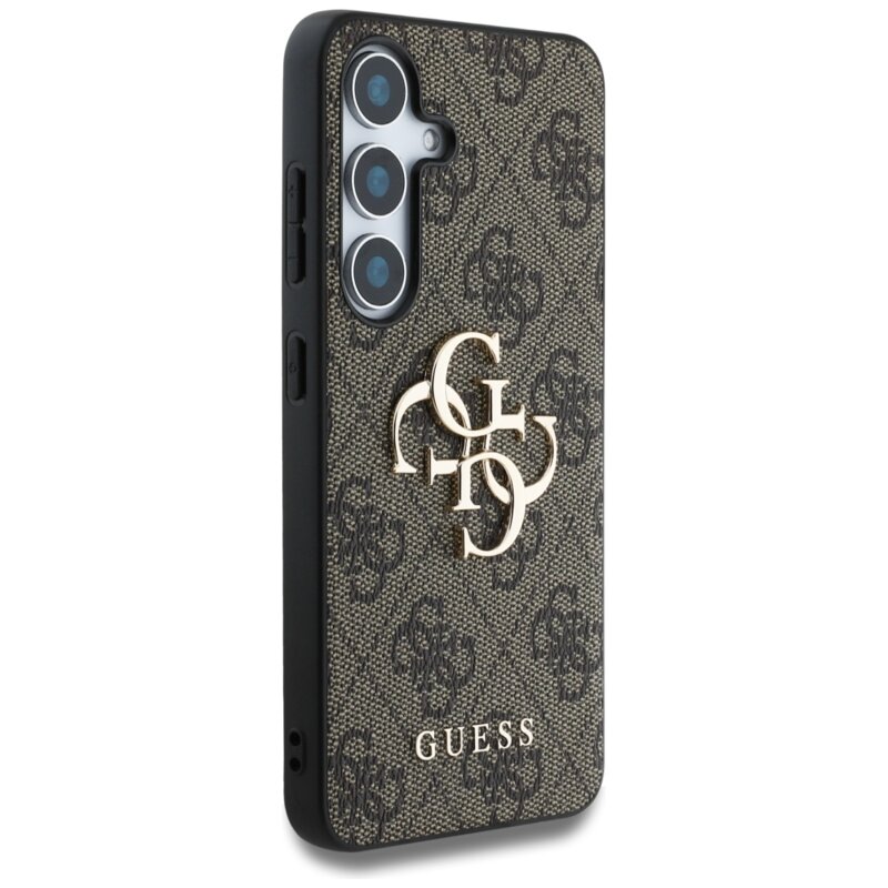 Husa originala Guess Samsung Galaxy S25 Hardcase 4G Big Metal Logo, maro, GUHCS25S4GMGBR