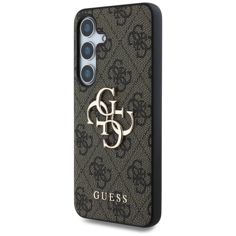 Husa originala Guess Samsung Galaxy S25 Hardcase 4G Big Metal Logo, maro, GUHCS25S4GMGBR