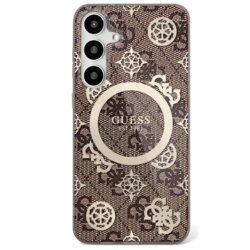 Husa Samsung Galaxy S25 originala Guess IML Peony On 4G Background MagSafe, maro, GUHMS25SH4PYEEW