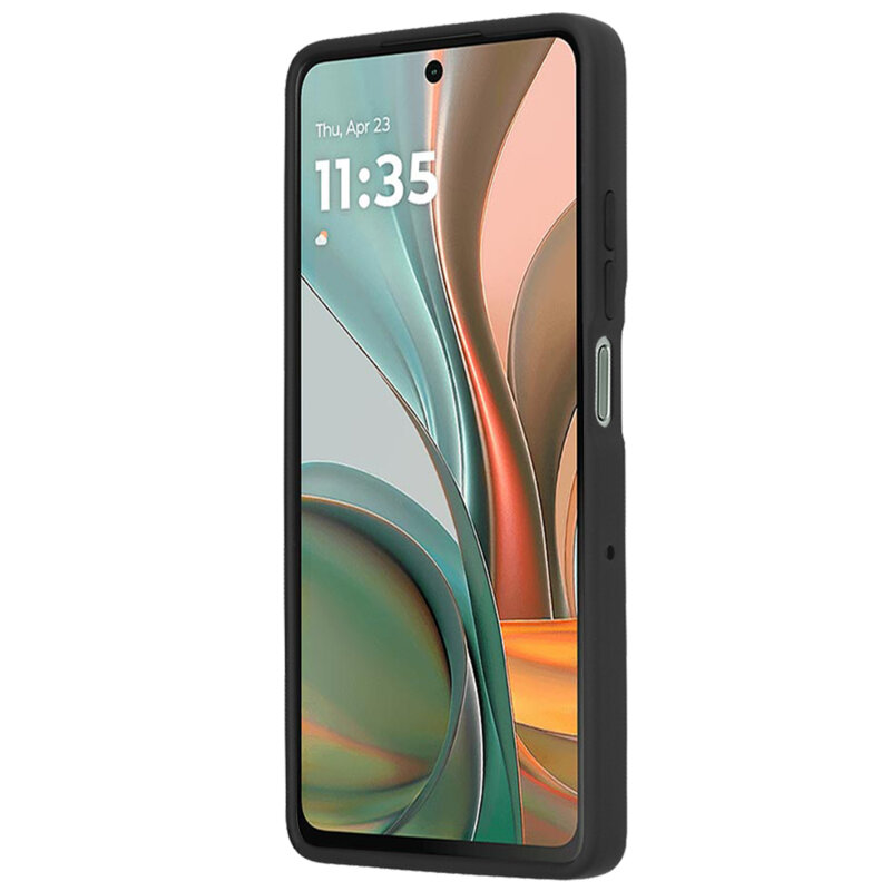 Husa Motorola Moto G75 Techsuit Glinth cu inel suport stand magnetic, negru