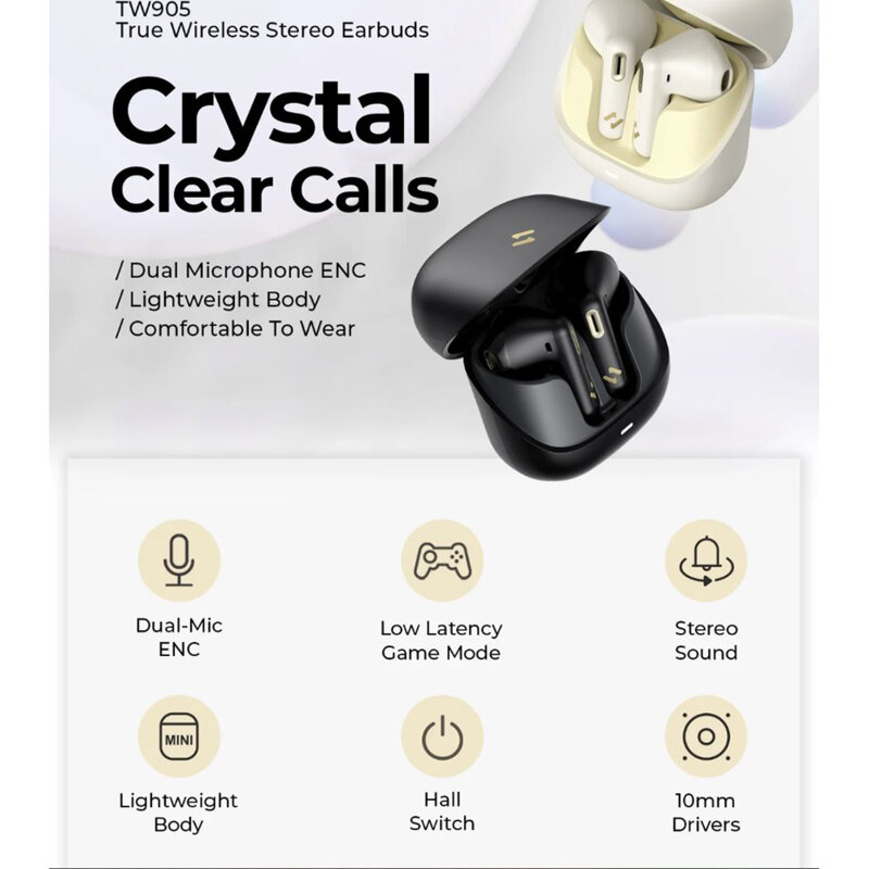 Casti gaming wireless Bluetooth in-ear Havit TW905, negru