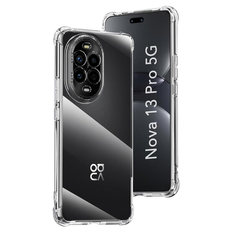 Husa Huawei nova 13 Pro Techsuit Shockproof Clear Silicone, transparenta