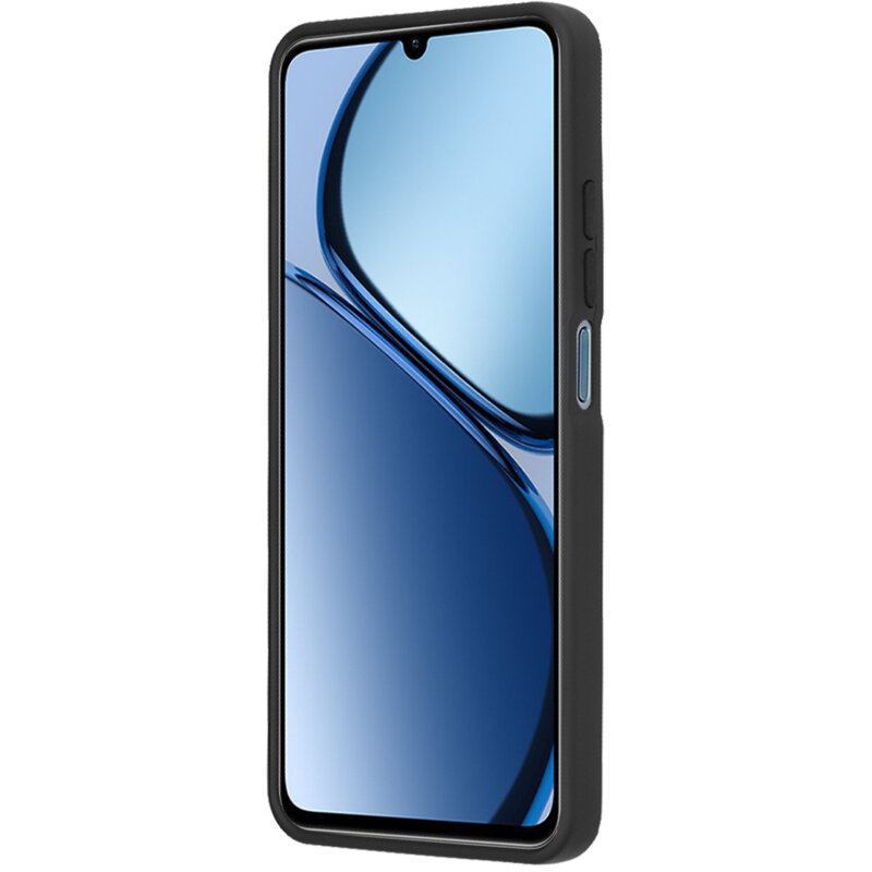 Husa Realme C63 Techsuit Glinth cu inel suport stand magnetic, negru