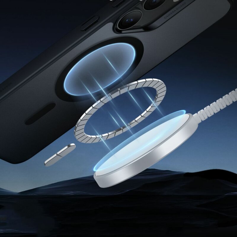 Husa Samsung Galaxy S25 Plus ESR Classic Hybrid HaloLock, negru frost