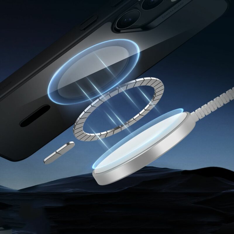 Husa Samsung Galaxy S25 Plus ESR Classic Hybrid HaloLock, negru/transparenta