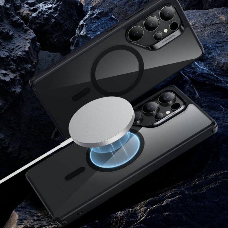 Husa Samsung Galaxy S25 Ultra ESR Classic Hybrid HaloLock, negru/transparenta