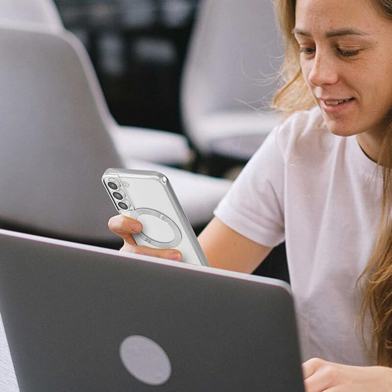 Husa premium Samsung Galaxy A36 5G Techsuit Luxury Crystal MagSafe, roz