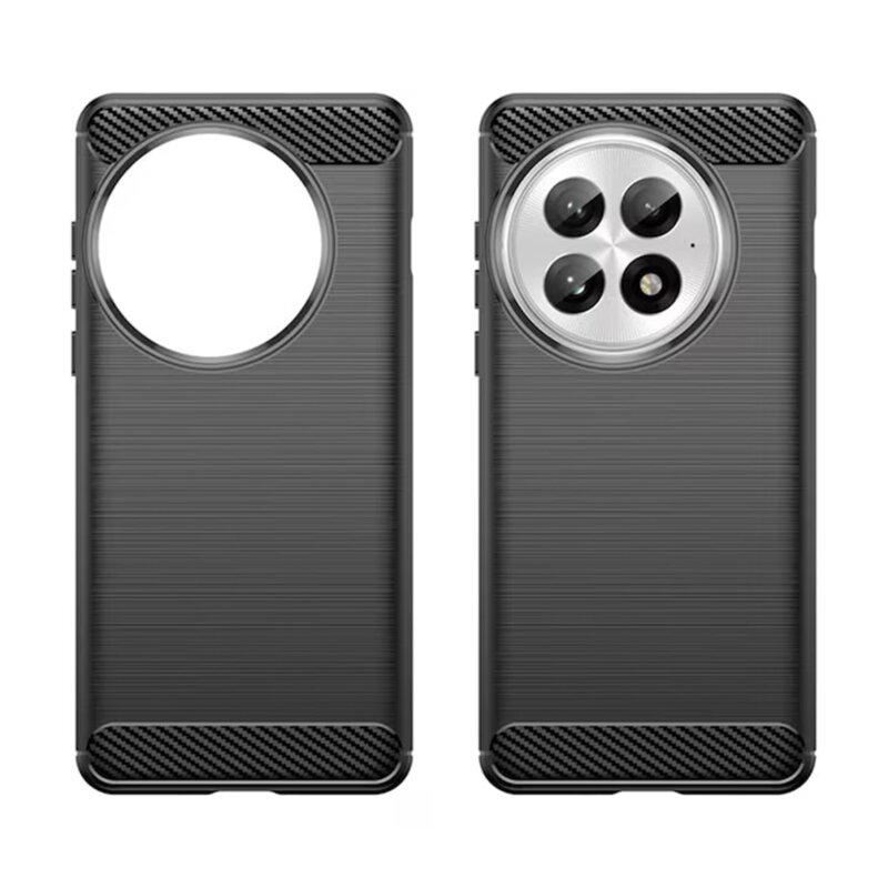 Husa OnePlus 13R Techsuit Carbon Silicone, negru