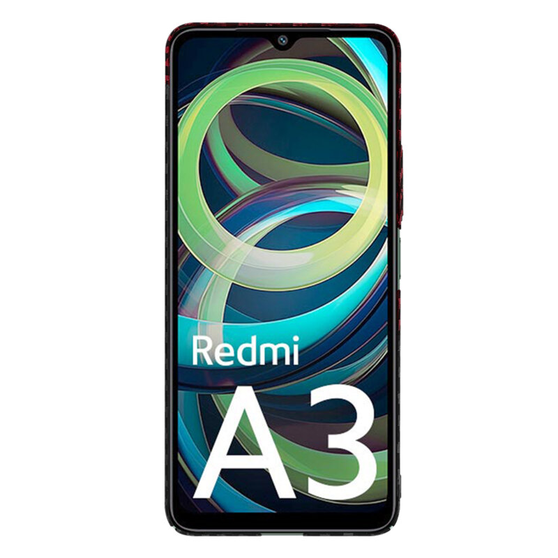 Husa Xiaomi Redmi A3x Techsuit Carbonite FiberShell, rosu inchis
