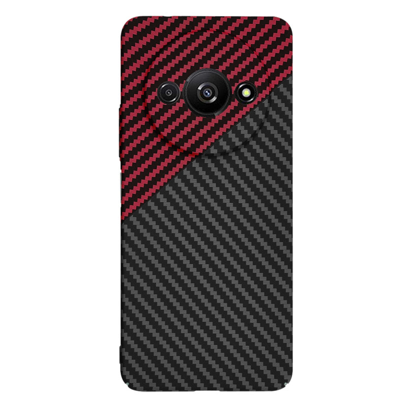 Husa Xiaomi Redmi A3x Techsuit Carbonite FiberShell, rosu inchis