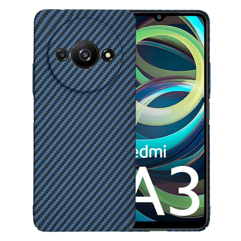 Husa Xiaomi Redmi A3x Techsuit Carbonite FiberShell, cyan