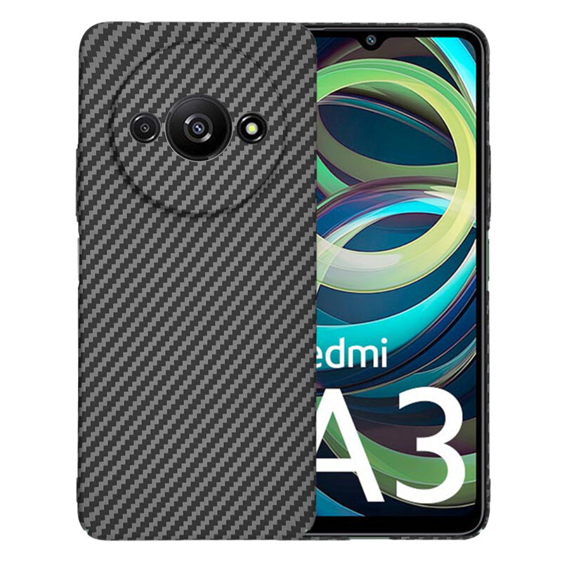 Husa Xiaomi Redmi A3x Techsuit Carbonite FiberShell, negru
