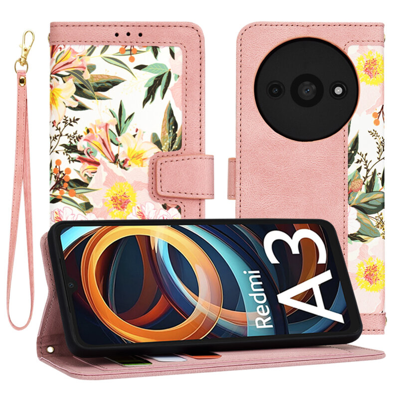 Husa personalizata fete Xiaomi Redmi A3x Techsuit FlipCraft, roz