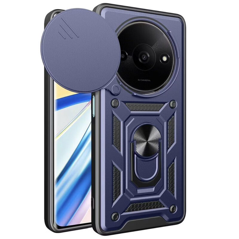 Husa Xiaomi Redmi A3x protectie camera Techsuit CamShield Series, albastru