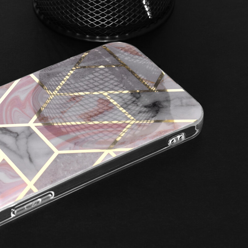 Husa Xiaomi Redmi A3x Techsuit Marble, Pink Hex