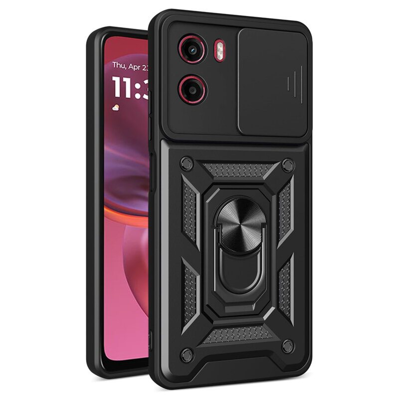 Husa Motorola Moto E15 protectie camera Techsuit CamShield Series, negru