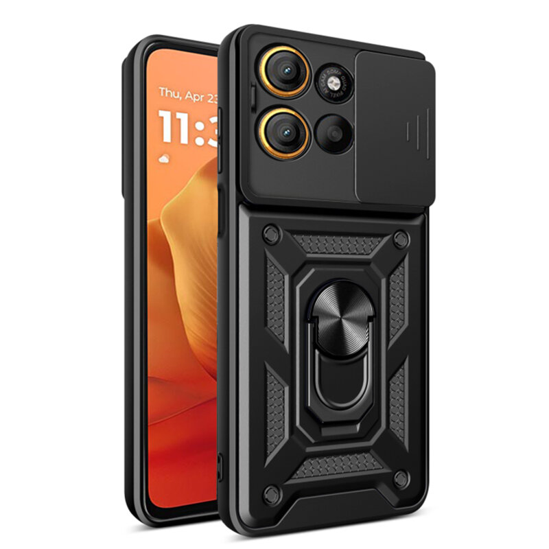Husa Motorola Moto G15 protectie camera Techsuit CamShield Series, negru