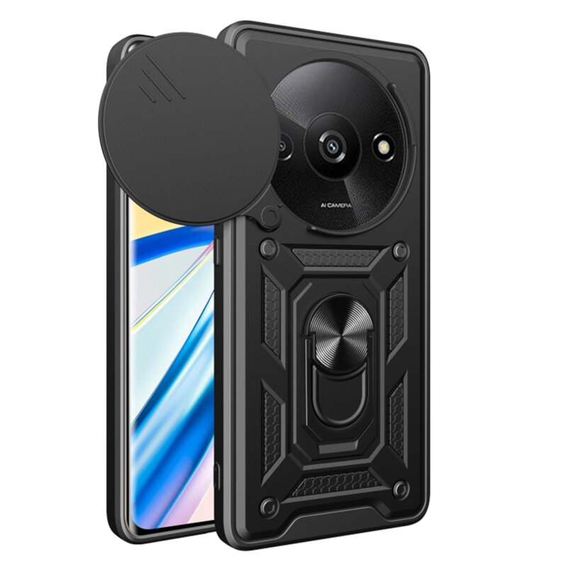 Husa Xiaomi Redmi A3x protectie camera Techsuit CamShield Series, negru