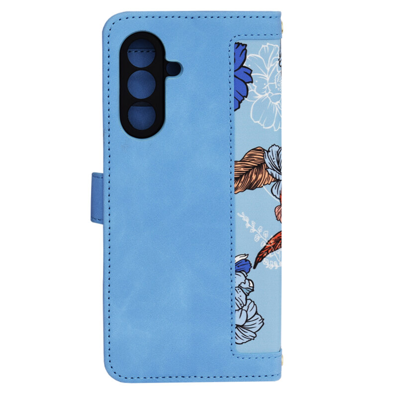 Husa personalizata fete Samsung Galaxy A56 5G Techsuit FlipCraft, bleu
