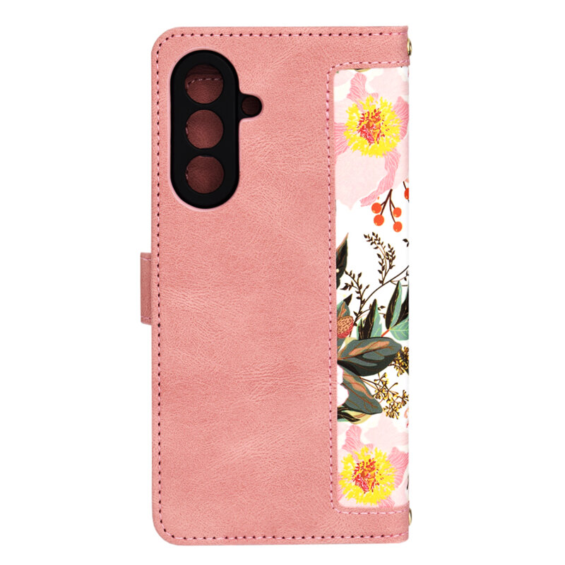 Husa personalizata fete Samsung Galaxy A56 5G Techsuit FlipCraft, roz