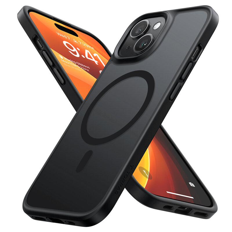 Husa iPhone 15 Torras Guardian Magnetic Series, negru