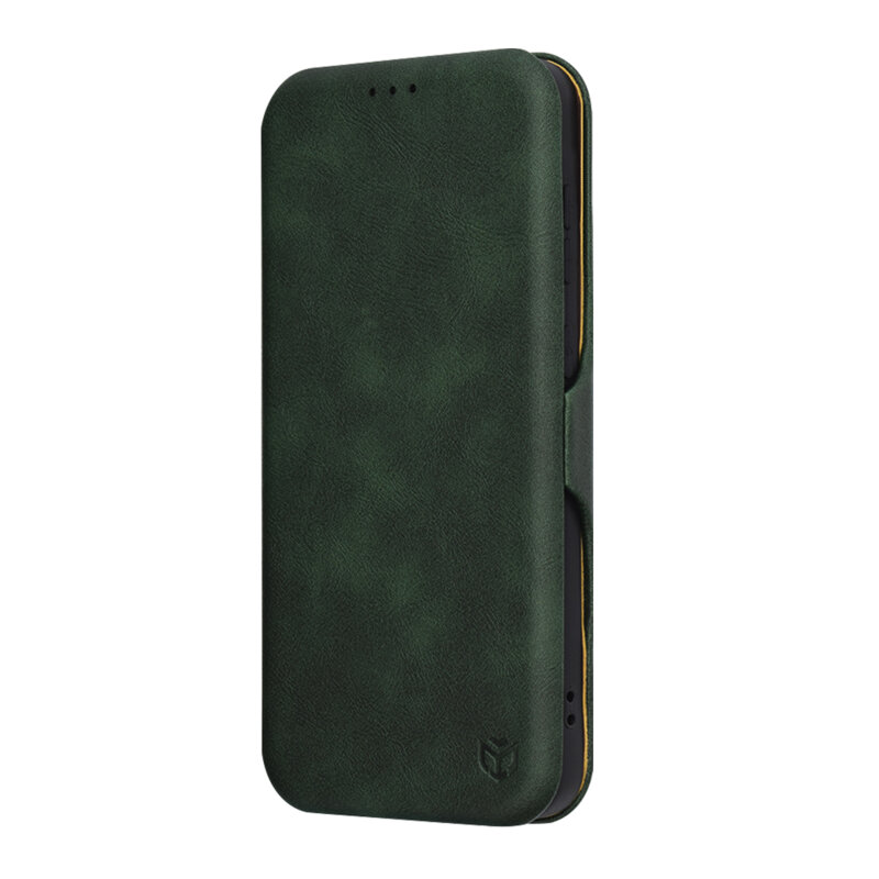 Husa 360° Samsung Galaxy A56 5G Techsuit Safe Wallet Plus, verde
