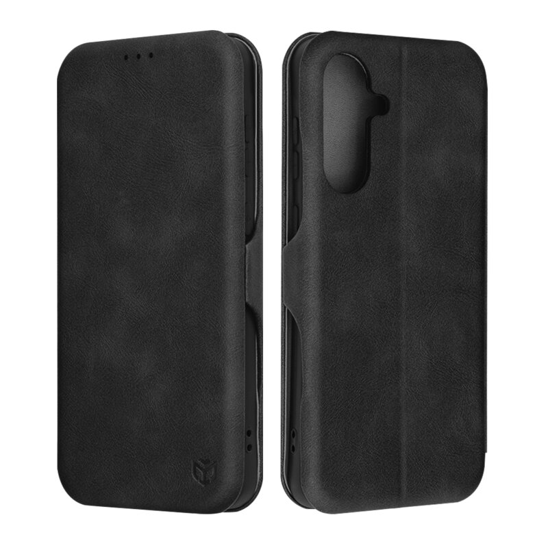 Husa 360° Samsung Galaxy A56 5G Techsuit Safe Wallet Plus, negru