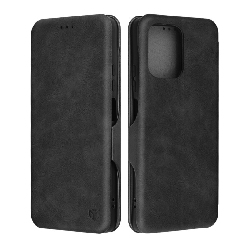 Husa 360° Motorola Moto G75 Techsuit Safe Wallet Plus, negru