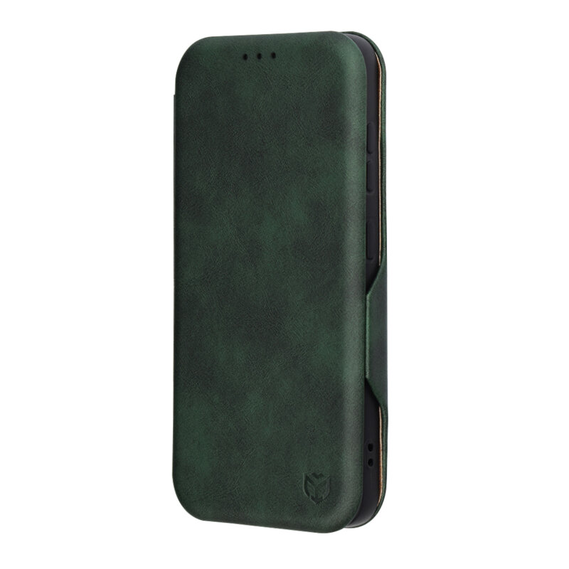 Husa 360° Samsung Galaxy S25 Techsuit Safe Wallet Plus, verde